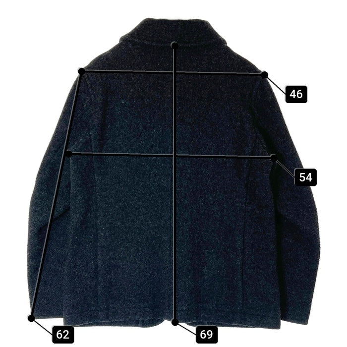DANTON ダントン ショールカラー ウールモッサジャケット チャコールグレー JD-8237 Size 42 瑞穂店