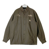 Carhartt カーハート Chatfield jacket 裏キルティング 企業ロゴ シャツジャケット ブラウン sizeL 瑞穂店