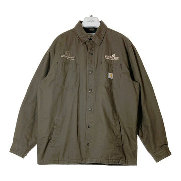 Carhartt カーハート Chatfield jacket 裏キルティング 企業ロゴ シャツジャケット ブラウン sizeL 瑞穂店