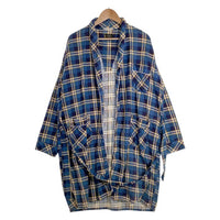 AHM フランネルチェックガウン ブルー US古着 Size M 福生店