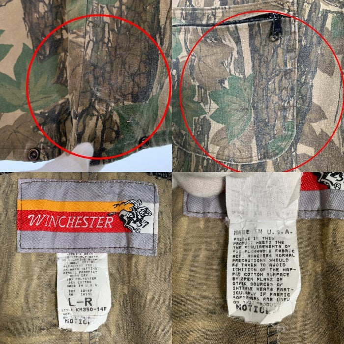 90`s WINCHESTER ウィンチェスター リアルツリー オーバーオール カモフラージュ KM350-14R USA製 Size L-R 福生店