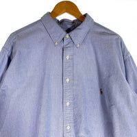 POLO RALPH LAUREN ポロ ラルフローレン オックスフォード 長袖 ボタンダウン シャツ グレー Size 2XB 福生店