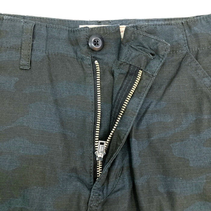 AVIREX アヴィレックス 783-7110002 リップストップ ファティーグ カーゴパンツ 迷彩 ブラックブルー sizeM 瑞穂店