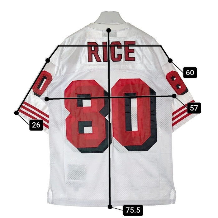 Jeff Hamilton ジェフハミルトン San Francisco 49ers #80 JERRY RICE ユニフォーム ジャージ ホワイト sizeM 瑞穂店