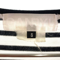 GANRYU COMME des GARCONS ガンリュウ ES-T020 AD2016 パッチワーク ボーダー 長袖Tシャツ ホワイトxブラック sizeS 瑞穂店