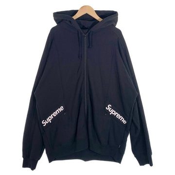 SUPREME シュプリーム 20SS Color Blocked Zip Up Hooded Sweatshirt カラーブロックド ジップアップ スウェットパーカー ブラック Size XL 福生店