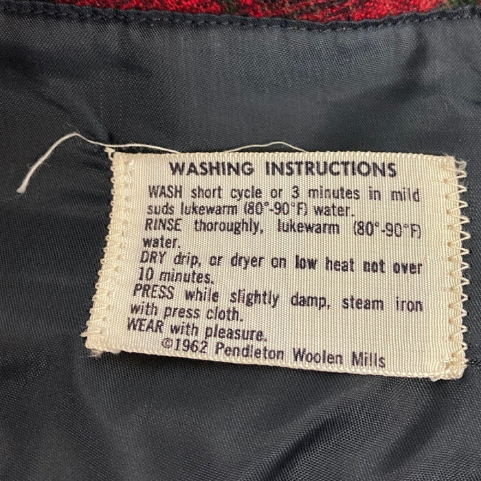 PENDLETON ペンドルトン ウール 長袖シャツ 60s チェック ブラックxレッド sizeS 瑞穂店
