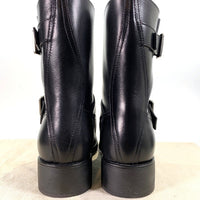 PRADA プラダ Vitello Rodeo レザー ショートエンジニアブーツ ブラック 2UA002 Size 65 (25.5cm) 福生店