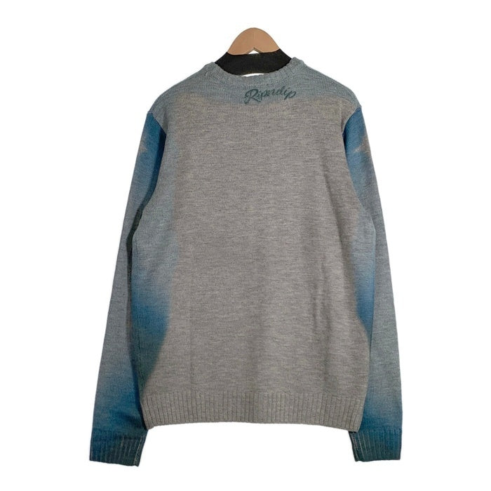 RIPNDIP リップンディップ SPRINKLES KNIT SWEATER ニットセーター アクリル グレー ブルー Size M 福生店