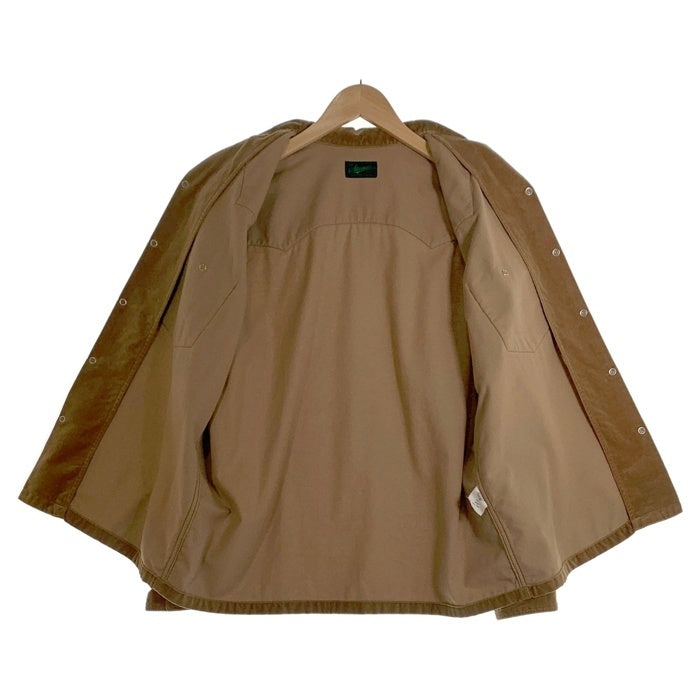 STEVENSON OVERALL Co. スティーブンソン オーバーオール UrbanLasso-UL1 ベロア ウエスタンシャツ ベージュ やや厚手 Size L 福生店
