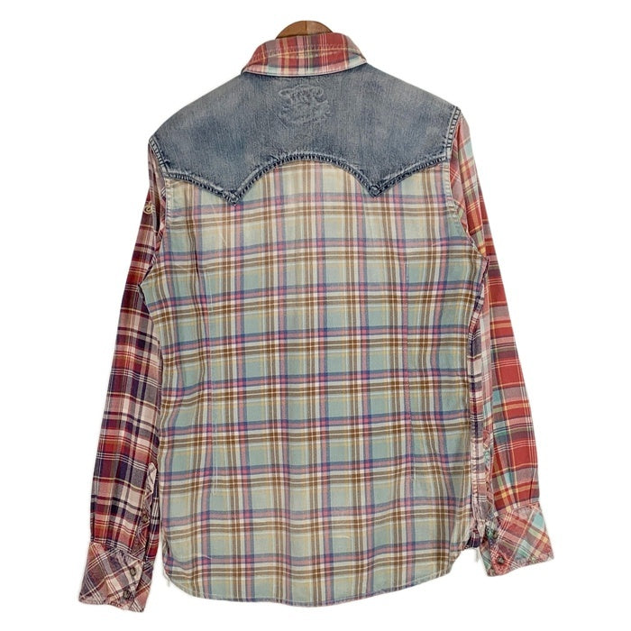 TMT ティーエムティー 13AW フランネル デニム切替 ウエスタンシャツ マルチ TSH-F1306 Size L 福生店