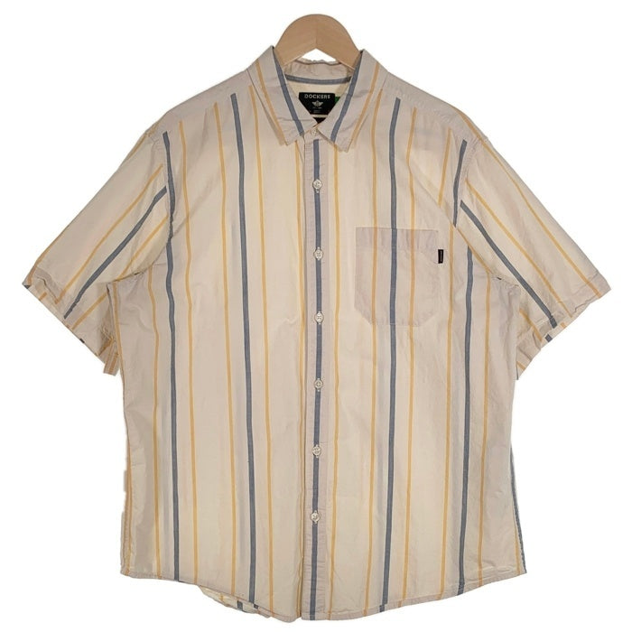 DOCKERS ドッカーズ Mens Regular Fit Short Sleeve Ultimate Shirt レギュラーフィット 半袖 シャツ ストライプ 55769-0226 Size L 福生店