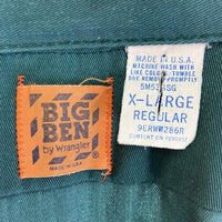 Wrangler ラングラー 80's USA製 BIG BEN ワークシャツ グリーン sizeXL 瑞穂店