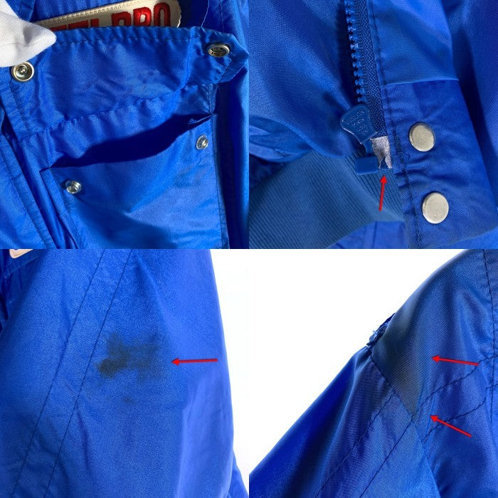 80's King Louie キングルイ PRO FIT FEL-PRO PERFORMANCE GASKETS ジップアップ ナイロン ジャケット ブルー Size S 福生店