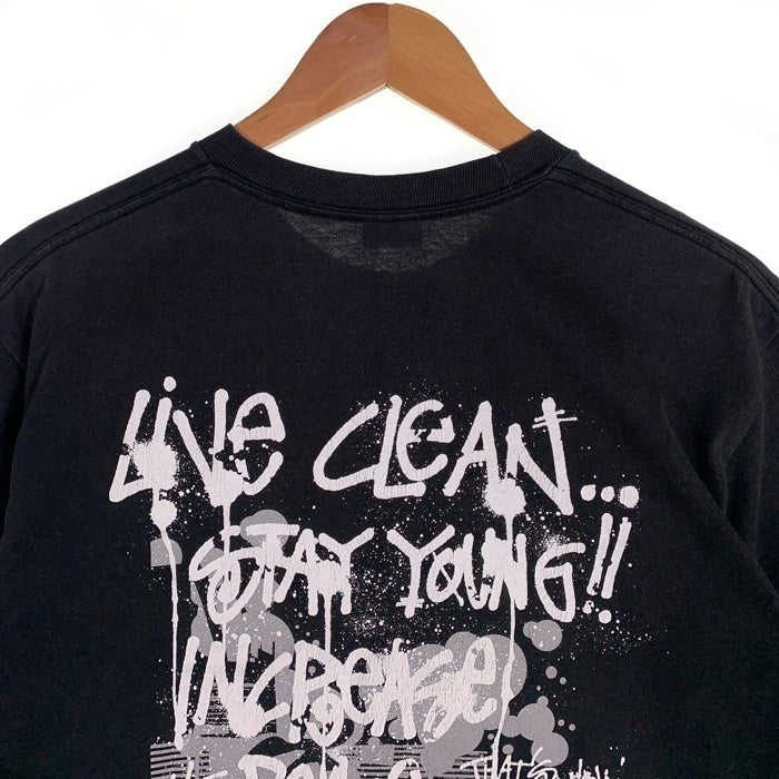 00's STUSSY ステューシー 半袖 Tシャツ ブラック ホワイト メキシコ製 Size M 福生店