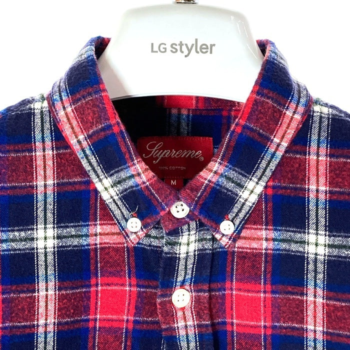 Supreme シュプリーム Tartan Flannel Shirt レッド×ネイビー sizeM 瑞穂店