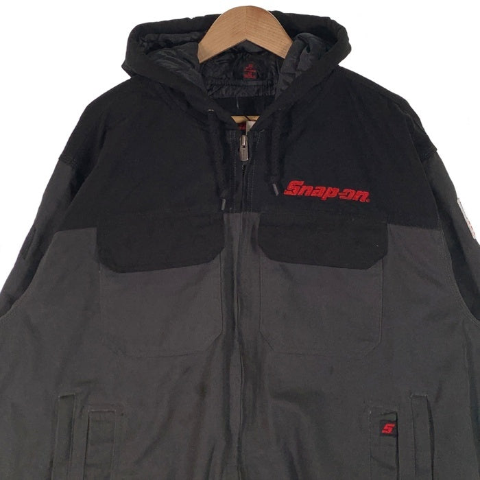 Snap-on スナップオン カラーブロックフーデッドジャケット ダック地 ブラック J15-00066 Size XL 福生店