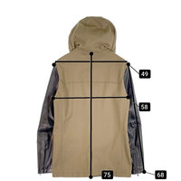 DIESEL ディーゼル ウール ダッフルコート 袖フェイクレザー切替 カーキ ブラック ミドル丈 Size L 福生店