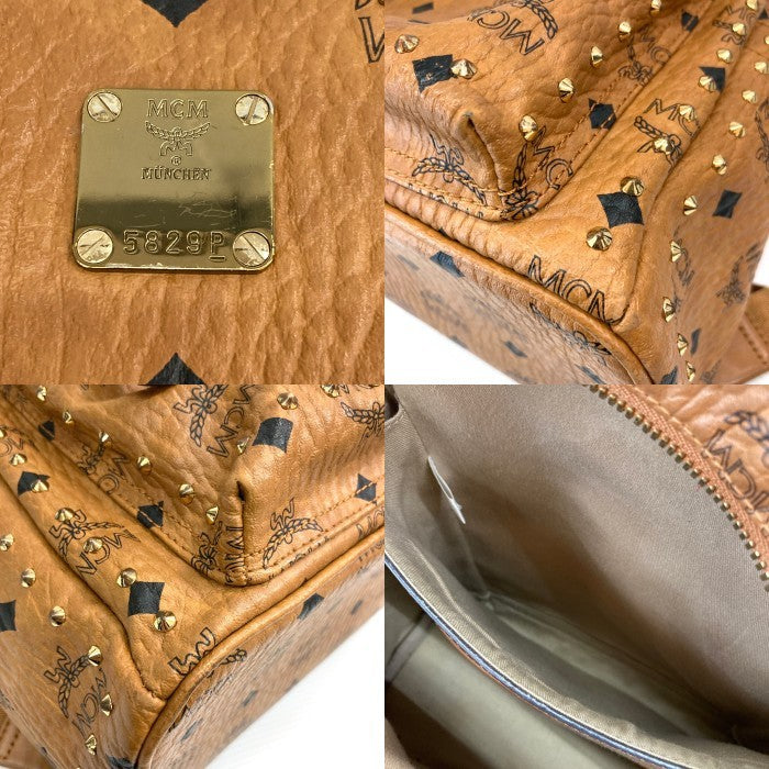 MCM エムシーエム スターク スタッズアウトライン ヴィセトスバックパック リュック ブラウン MMK8AVE61CO001 瑞穂店