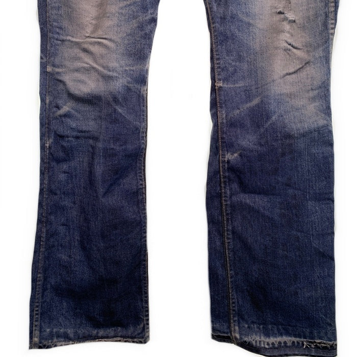 eye JYUNYA WATANABE MAN ジュンヤワタナベマン 25SS Levi's リーバイス ベルベルジン 607E デニム転写プリント ナイロンブーツカットパンツ インディゴ WO-P918 Size L 福生店