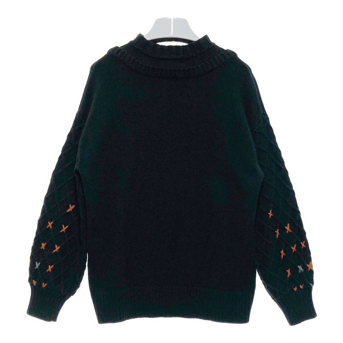 AVIREX ボトルネックスリーブ刺繍トップス ブラック SizeF 瑞穂店