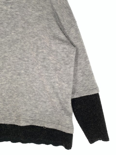 NO ID. ノーアイディー 20AW ビキューレラムパイルフェイクレイヤードBIGプルオーバーパーカ グレー Size F 福生店