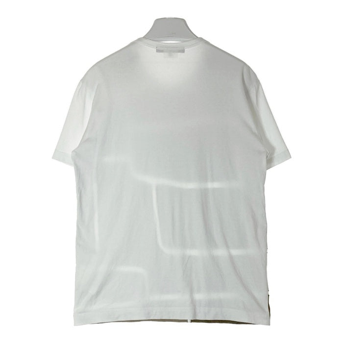 COMME des GARCONS HOMME DEUX コムデギャルソンオムドゥ DC-T015 AD2018 パッチワーク Tシャツ ホワイトxカーキ sizeM 瑞穂店