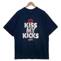 NITRAID ナイトレイド KISS MY KICKS プリント Tシャツ ブラック Size XL 福生店