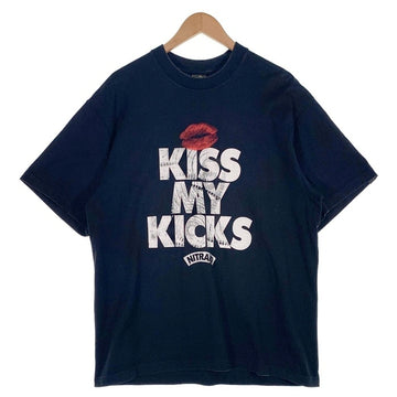 NITRAID ナイトレイド KISS MY KICKS プリント Tシャツ ブラック Size XL 福生店