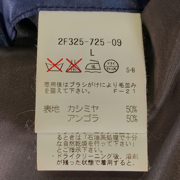allegri アレグリ カシミヤ アンゴラ ステンカラーコート ブラック 襟裏フェイクレザー Size L 福生店