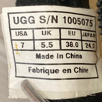 UGG アグ シープスキン ブーツ ブラック サイドファスナー 1005075 Size 24cm 瑞穂店