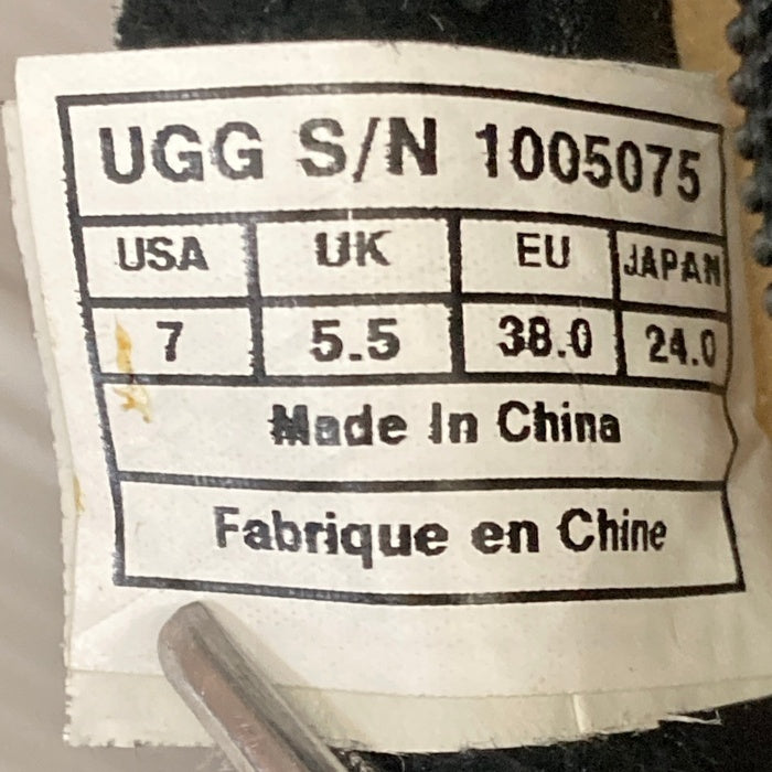 UGG アグ シープスキン ブーツ ブラック サイドファスナー 1005075 Size 24cm 瑞穂店