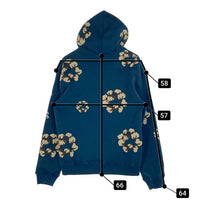 DENIM TEARS デニムティアーズ 24AW CPFM カクタスプラントフリーマーケット Wreath Hoodie リース プリント プルオーバースウェットパーカー ネイビー Size L 福生店