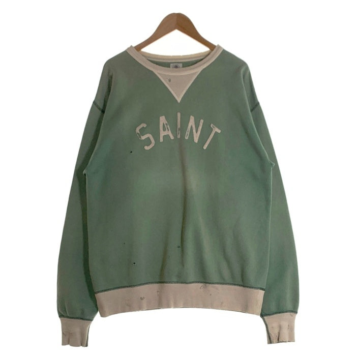 SAINT MICHAEL セントマイケル SWEAT SHIRT FELT クルーネックスウェット グリーン SM-S22-0000-040 Size L 福生店