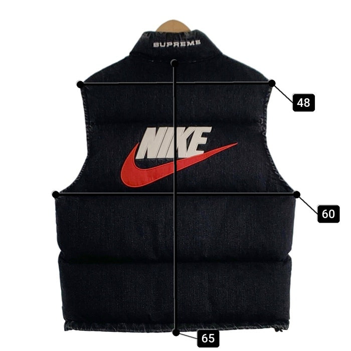 SUPREME シュプリーム NIKE ナイキ 24SS Denim Puffer Vest デニム パファー ベスト ブラック Size S 福生店