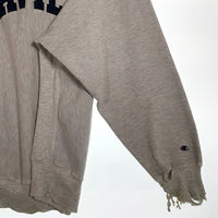 90's Champion チャンピオン リバースウィーブ クルーネックスウェットトレーナー XAVIER サテンワッペン オートミール ボロ Size XXL 福生店