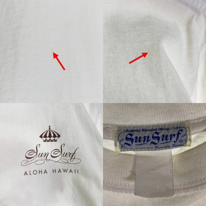 SUN SURF サンサーフ MICINTOSH UKULELE バックプリント 半袖 Tシャツ ホワイト USA製 Size S相当 福生店