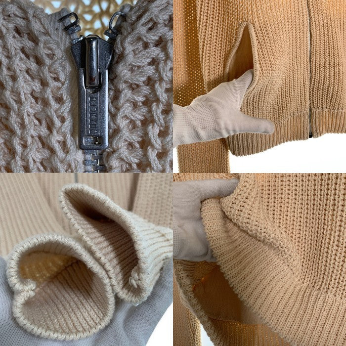 The Blurred Clothing ブラードクロージング ジップアップ ニットセーター アイボリー Lot154 Size 36 福生店