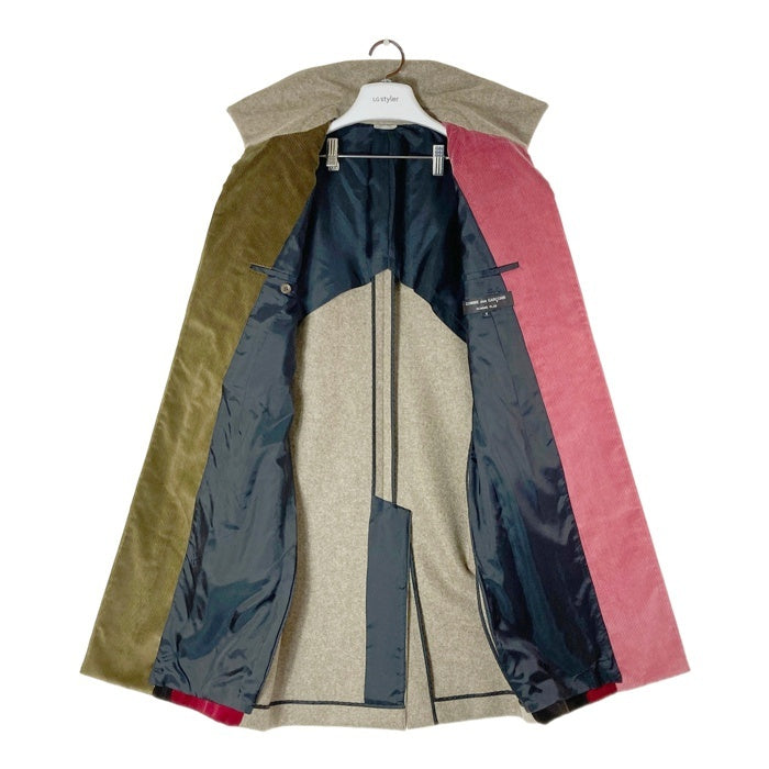 COMME des GARCONS HOMME PLUS コムデギャルソンオムプリュス PJ-J053 AD2022 ウールxコーデュロイ 切替 ロングコート ブラウン sizeM 瑞穂店