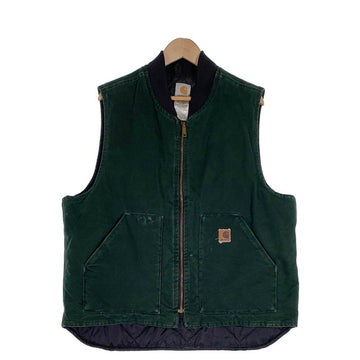 00's CARHARTT カーハート Duck Work Vest ダックワークベスト グリーン V02 SPC USA製 Size XL-R 福生店