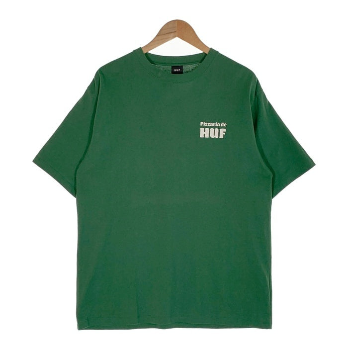 HUF ハフ NY DELIVERY TEE ニューヨークデリバリー Tシャツ グリーン プリント Size L 福生店