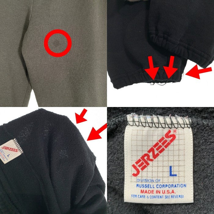 90's JERZEES ジャージーズ ブランク スウェットパンツ ブラック 薄手 Size L 福生店