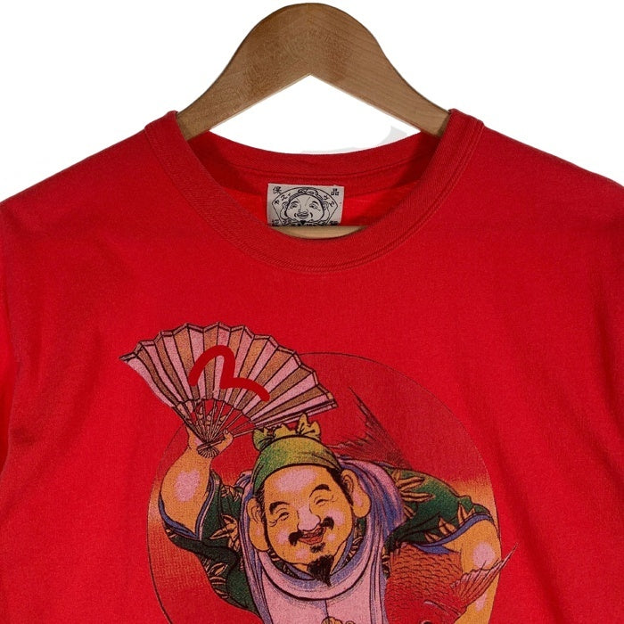 EVISU エヴィス 恵比寿様 プリント Tシャツ レッド Size 38 福生店
