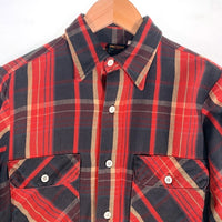 70's BIG YANK ビッグヤンク Plaid Flannel Shirt チェック フランネルシャツ レッド イエロー ブラウン Size S 福生店