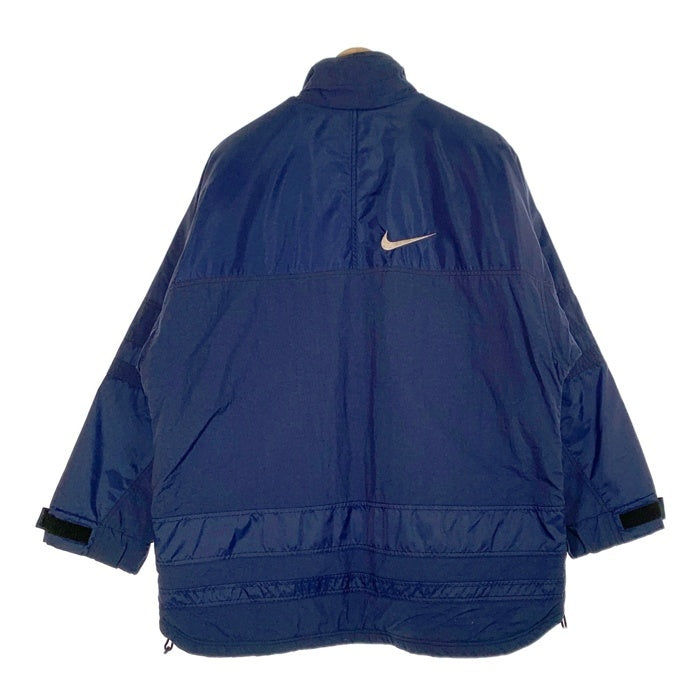 90-00's NIKE ナイキ ナイロン スタンドカラー ジップアップジャケット ロイヤルブルー ネイビー Size L 福生店