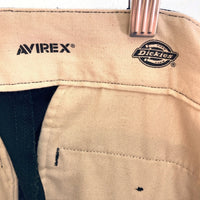 Dickies ディッキーズ × AVIREX アヴィレックス 102822101 ダブルニー センタープレス ワークパンツ ブラック size30 瑞穂店