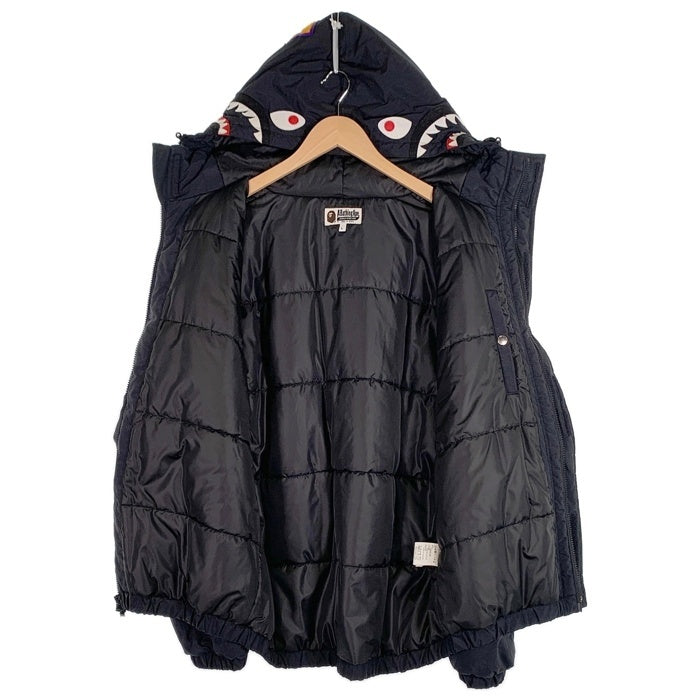 A BATHING APE ア ベイシング エイプ RELAXED SHARK HOODIE JACKET リラクスト シャーク フーディー ジャケット ブラック 001HJG301004X Size L 福生店