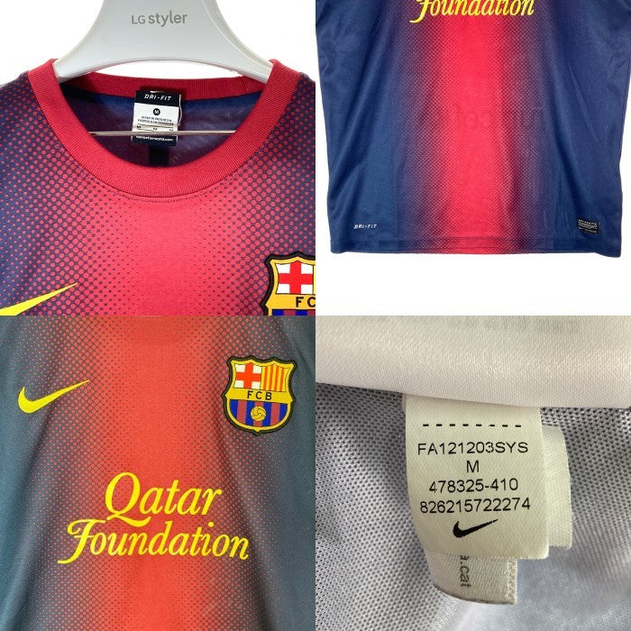 NIKE ナイキ 478325-410 12/13 FCバルセロナ ユニフォーム ホーム ユニセフ  ネイビー×レッド sizeM 瑞穂店