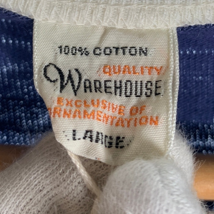 WAREHOUSE ウェアハウス CLARKS VILLE 半袖 Tシャツ ネイビー 4059 Size L 福生店