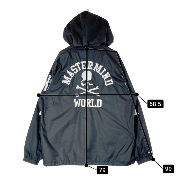 mastermind JAPAN マスターマインドジャパン OJZP7531-CLBYYPPPBLCK WORLD mitchell&ness  LIGHTWEIGHT ANORAK COLLAB ライトウェイト アノラック パーカー ブラック sizeXL 瑞穂店